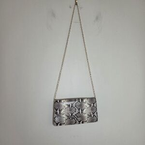 Nordstrom Snakeskin Print Envelope Purse with Chain